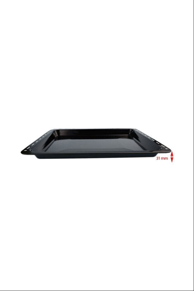 Exep uyumlu siyah ankastre fırın tepsisi 3 cm derinlik emaye yapı