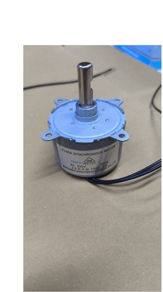 TY 60 A Senkron Motor 8W 2.5 RPM AC Salınım Motoru Sanayi Tipi Kumandalı Vantilatör Uyumlu