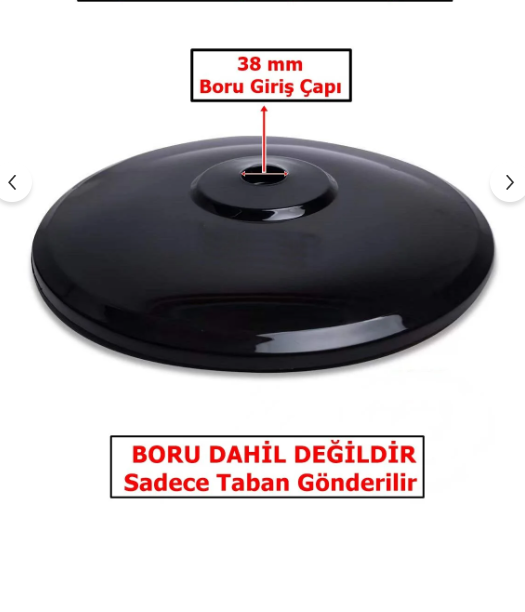 Vantilatör Tabanı 1650 GR. + Dekoratif Kılıf  Siyah Renk