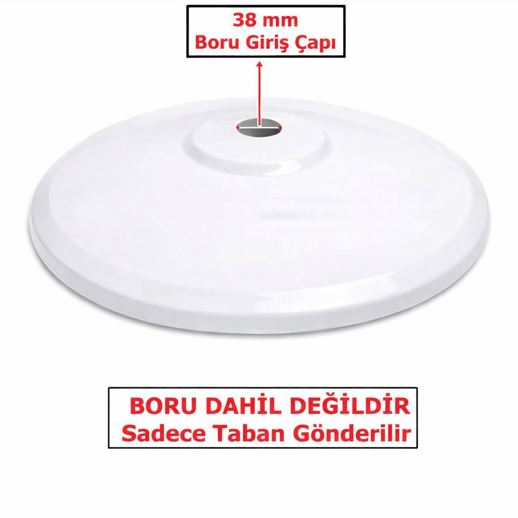 Vantilatör Tabanı 1650 GR. + Dekoratif Kılıf  Beyaz Renk