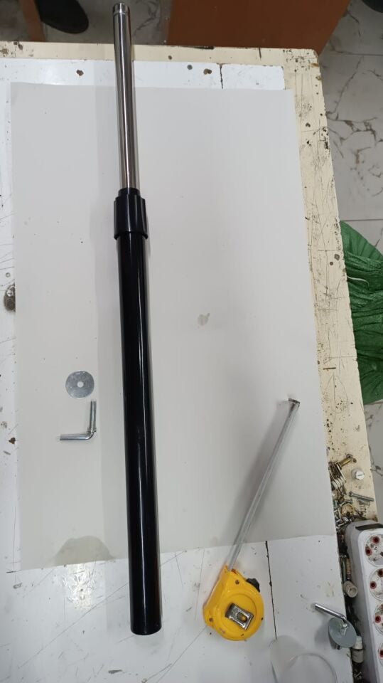 Siyah Vantilatör Borusu  82 cm + L vida Pul