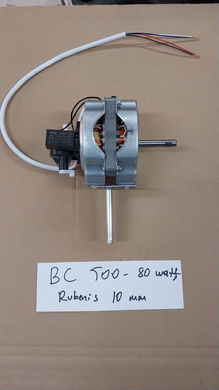 BC 500  Sanati Tipi Vantilatör Motoru 80 watt  10 mm