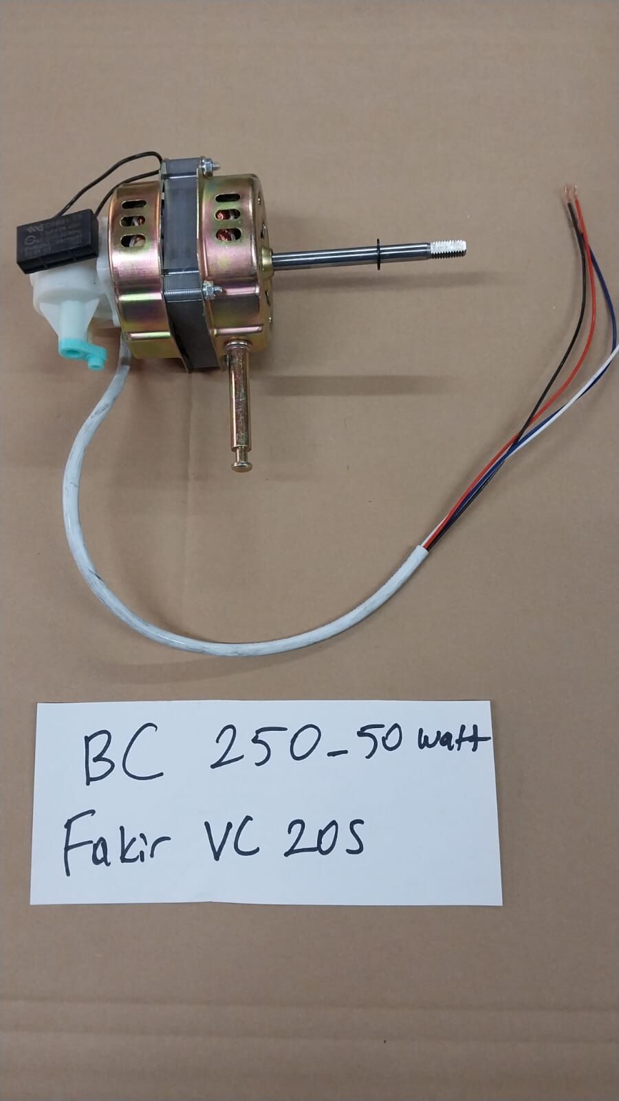 BC 250  Fakir VC20 S Vantilatör Motoru 50 Watt   Yarımay Motor Mili